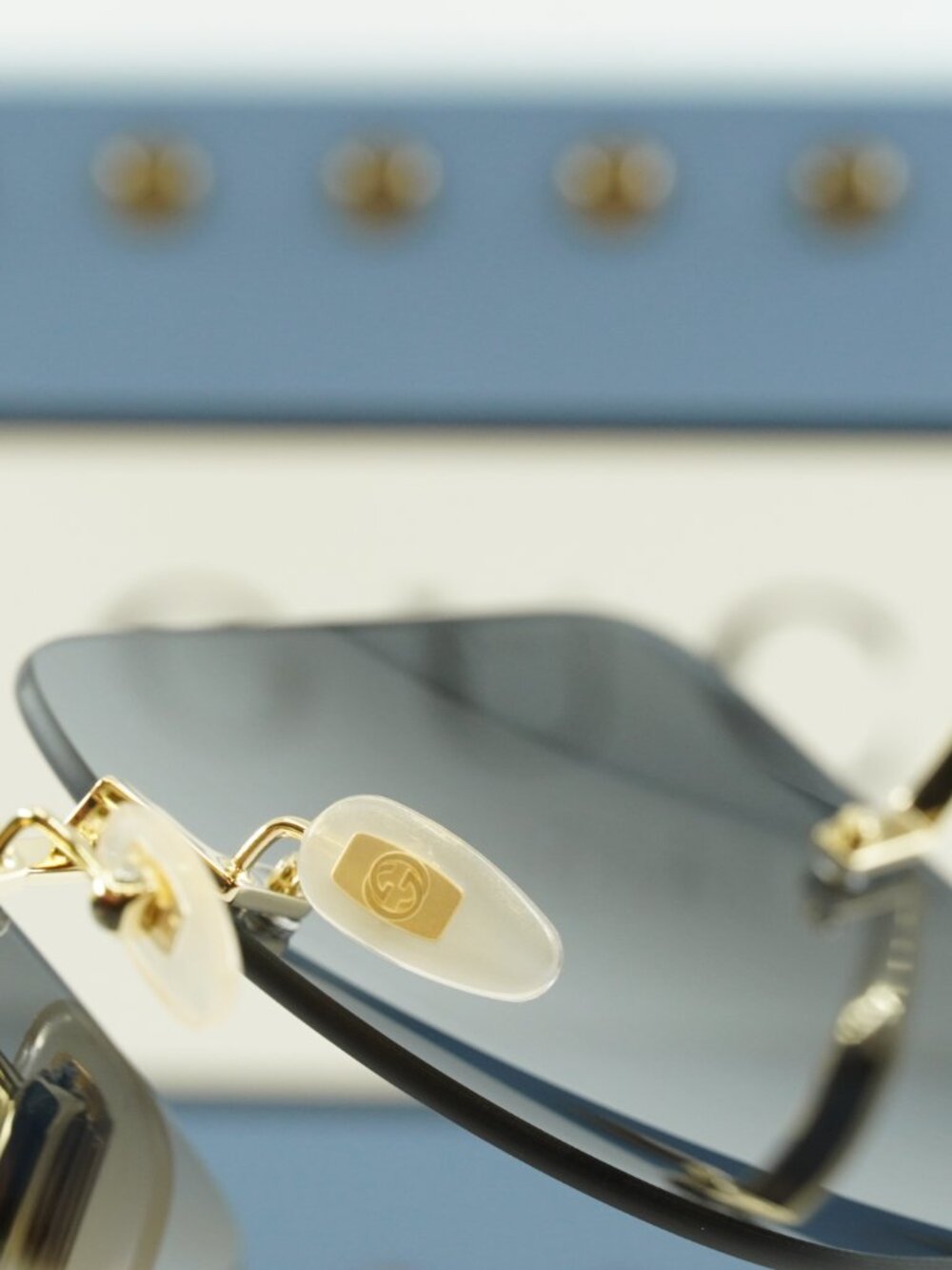 Gucci GG1147S 001 Butterfly Sunglasses - Gold\Grey - Picture 5 of 10
